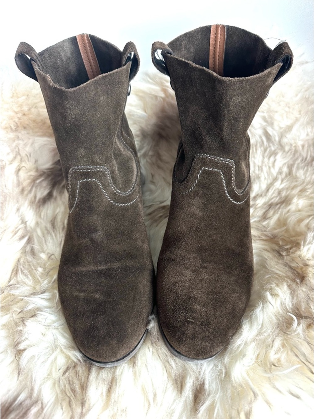 Frye Brown Suede Western Ankle Boots
Women’s Size 8